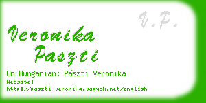 veronika paszti business card